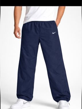 Nike Men's Dri-fitNavy Team Men Training Drill Pants W Adjustable Ankles (SZ:L)